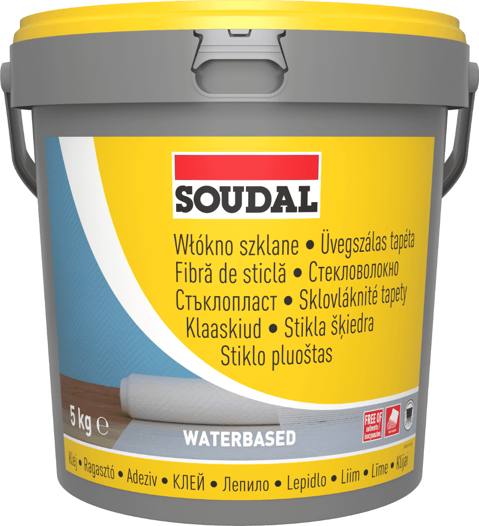 Soudal Glass Fibre & Non-Woven Wallpaper Adhesive White 5Kg 104647