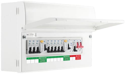 8 Way With 100A Main Switch 2 X 100 30Ma A Type Rcd 8 X Mcbfts 1 X Spd 1 X 32A Mcb CFUDP1000008ASPD-01
