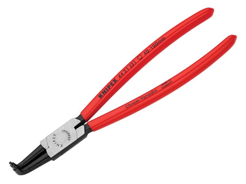 Knipex 44 21 J31 SB Circlip Pliers Internal 90° Bent Tip 40 - 100Mm J31