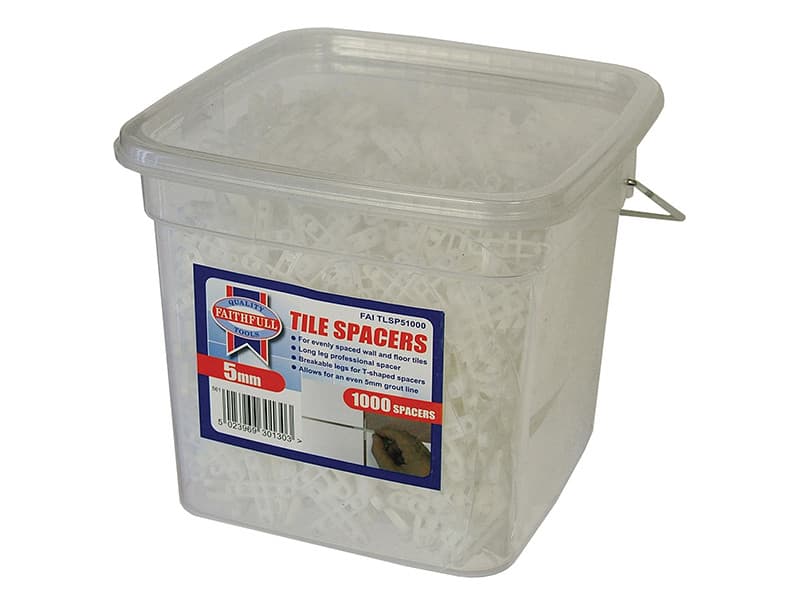 Faithfull 150151000B Tile Spacer Long Leg 5Mm (Tub 1000)