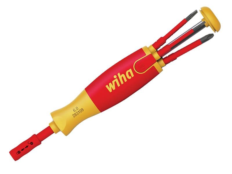 Wiha 38612 Liftup Electric Bit Magazine Sl/Ph Screwdriver Set 6 Piece