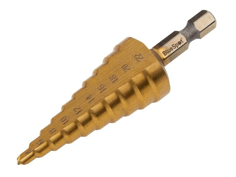 Bluespot Tools 32052 Hss 1/4In Hex Shank Step Drill 4-22Mm