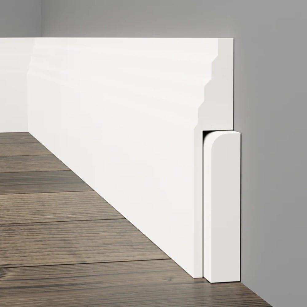 Stepped 3 MDF Skirting Board Cover Unprimed 4100mm x 210mm x 25mm