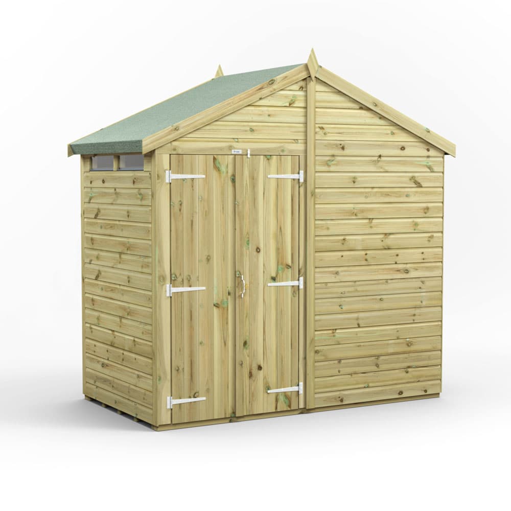Powersheds 4x8 Premium Powersheds Security Apex Double Doors