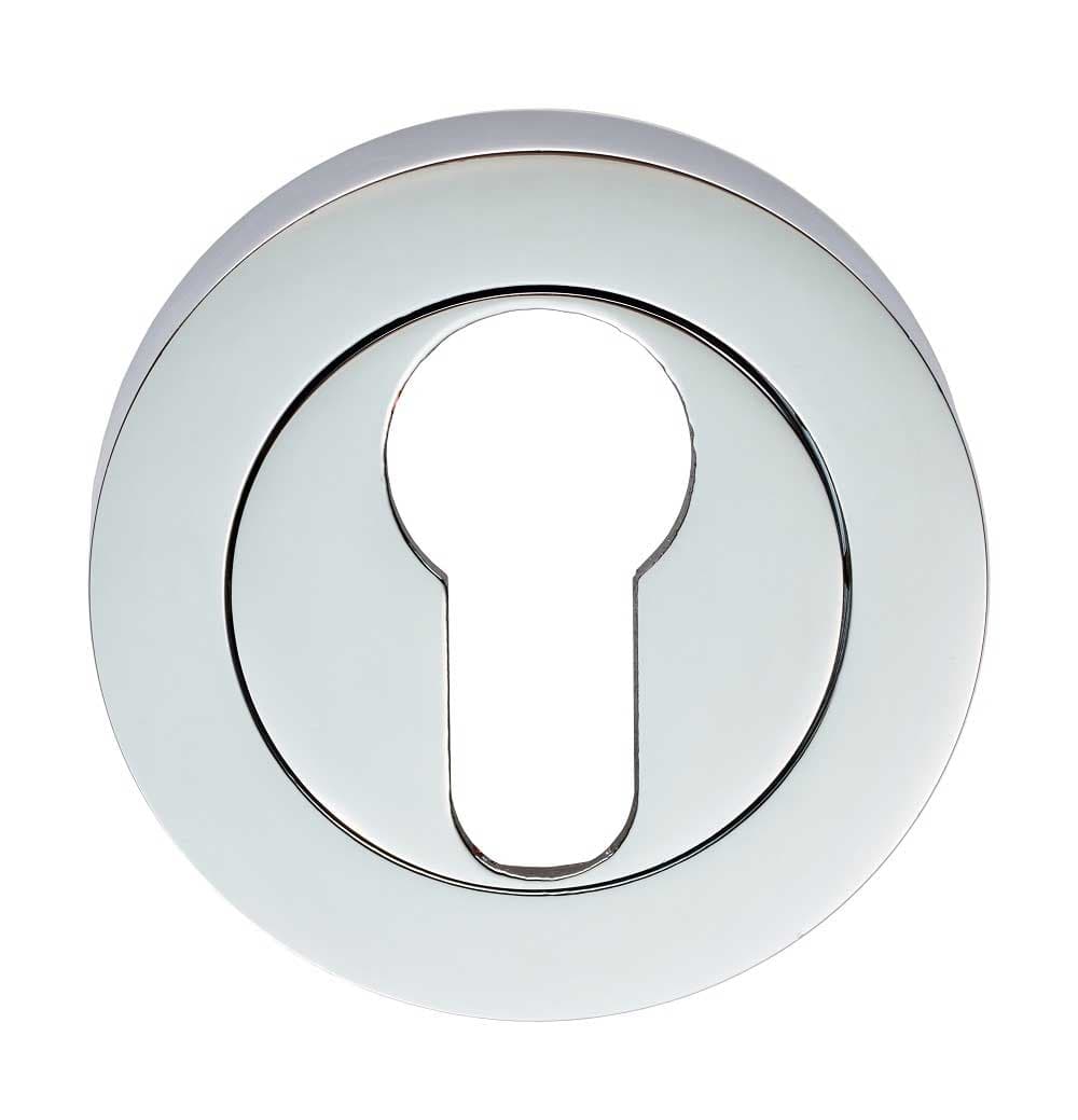 Carlisle Brass Escutcheon Euro Profile On Concealed Fix Round Rose Polished Chrome