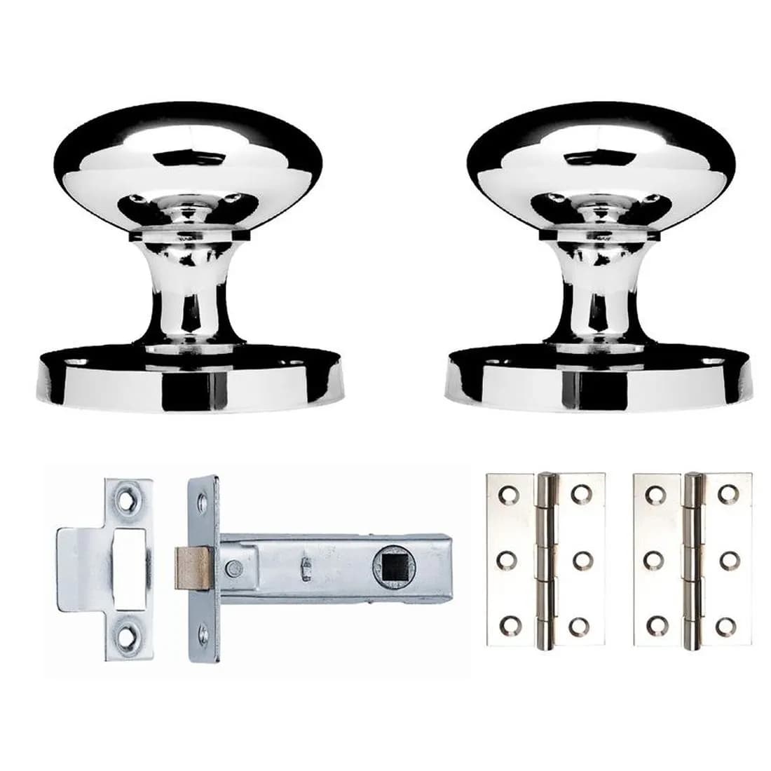 Victorian Mortice Knob Pack Polished Chrome Contract