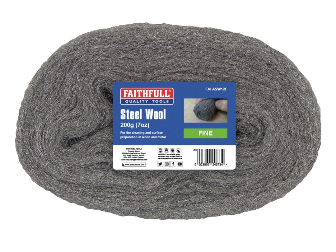 Faithfull Steel Wool Fine 200g FAIASW12F