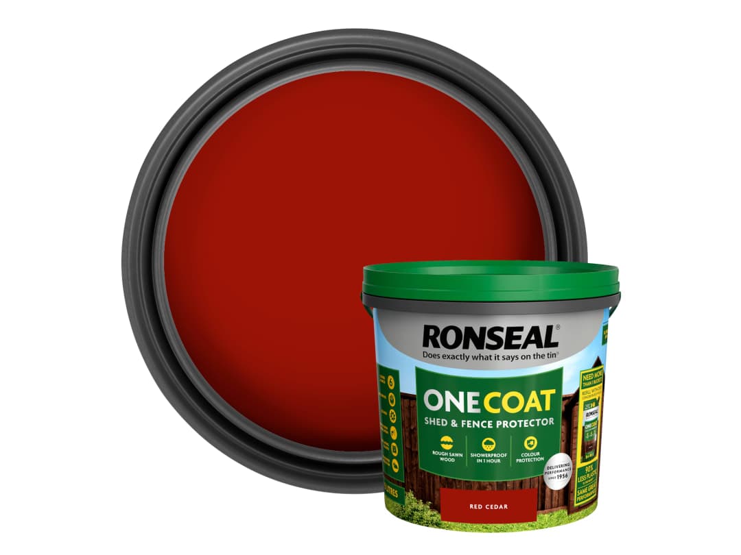 Ronseal One Coat Shed & Fence Protector Red Cedar 5L 80900 KCB.8174503.80900.81