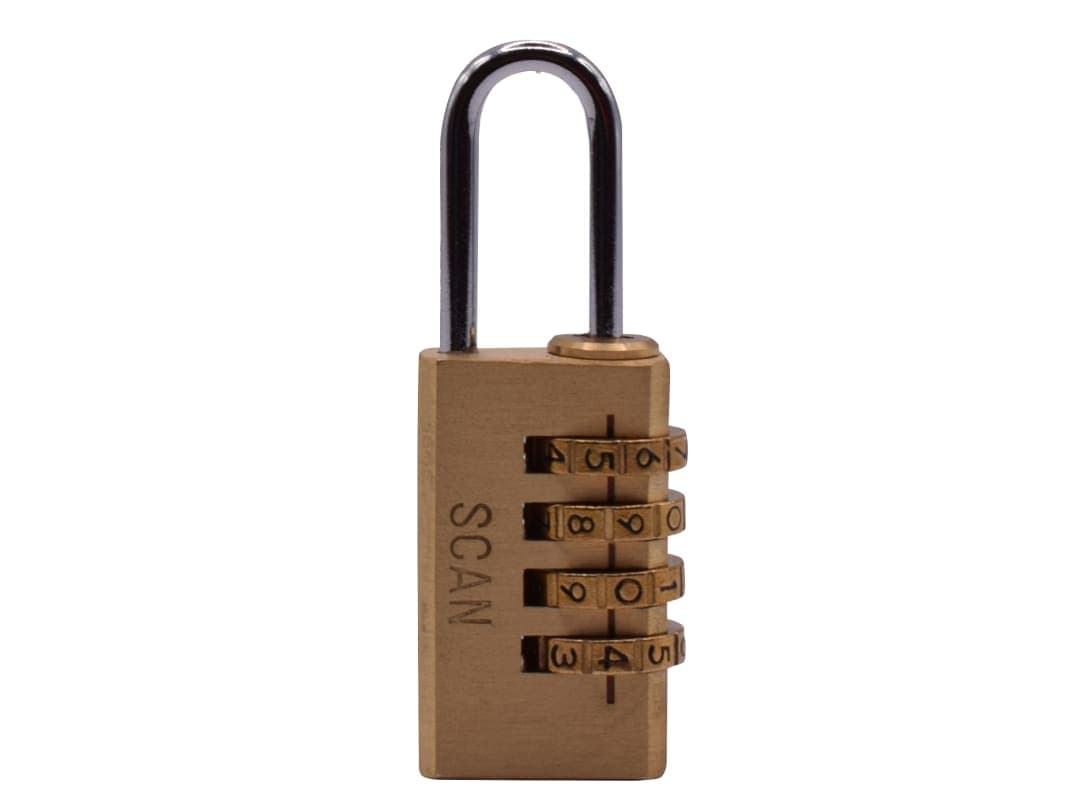 Scan Brass Combination Padlock 20mm NL1124