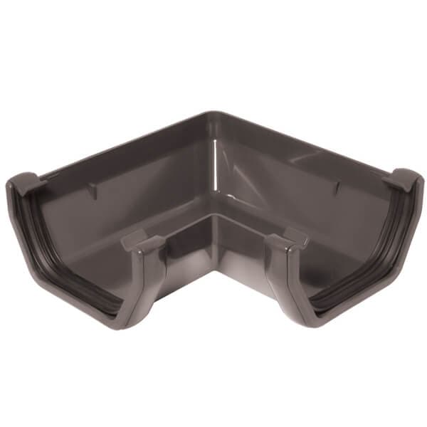 FloPlast Square Gutter Angle - 90 Degree x 114mm Anthracite Grey