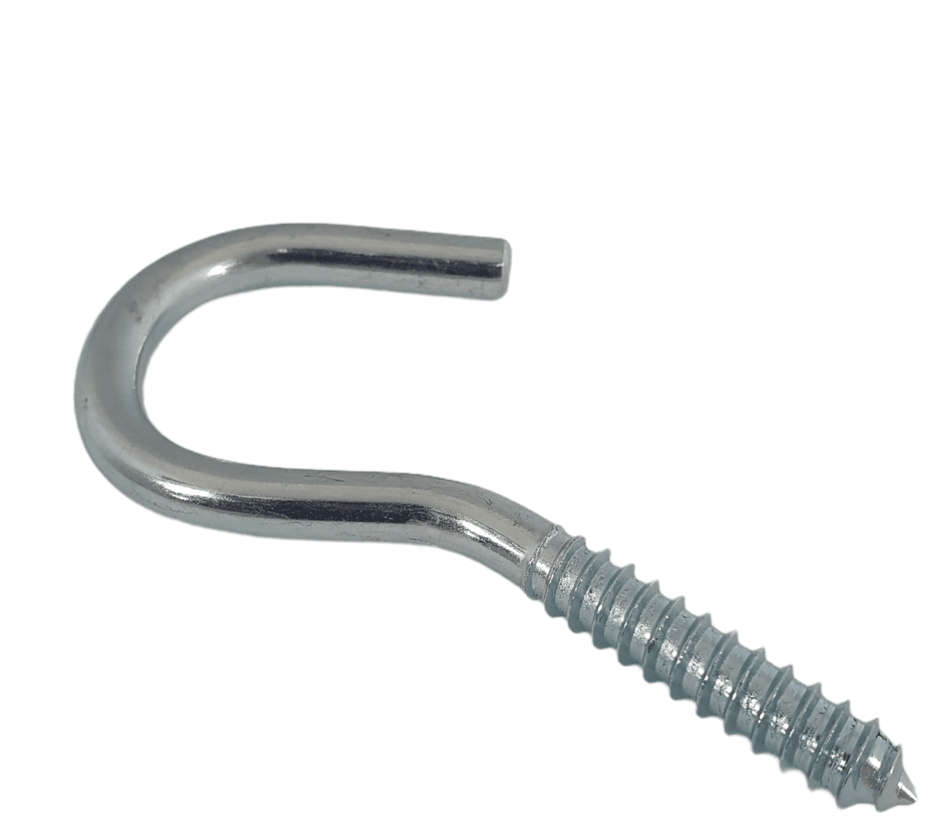 Steel Screw Hooks - 100mm x M18 - Zinc Plated - Pack of 15 - Hardware Solutions