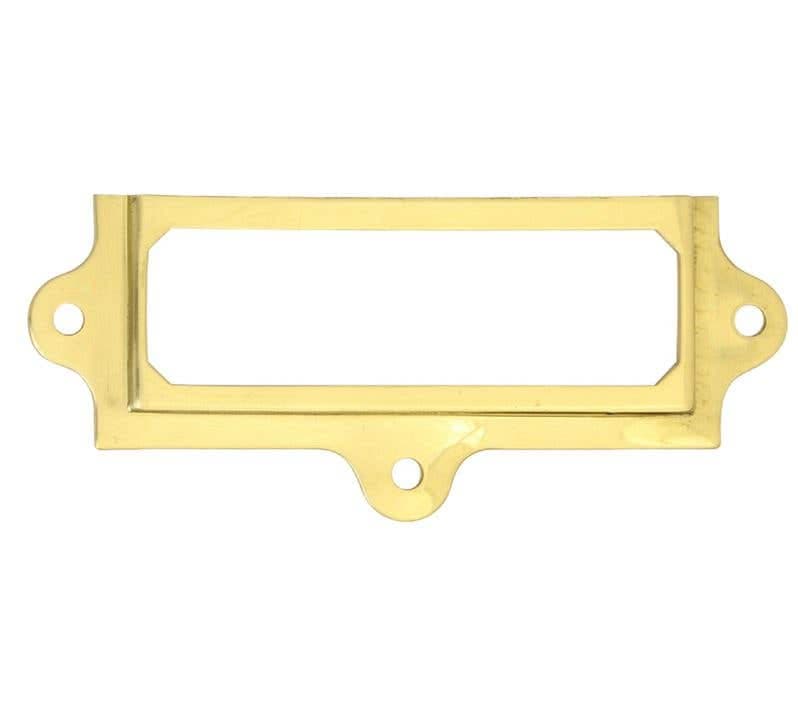 Steel Card Frame 83x48x1.5 Brass Plated Pack of 10