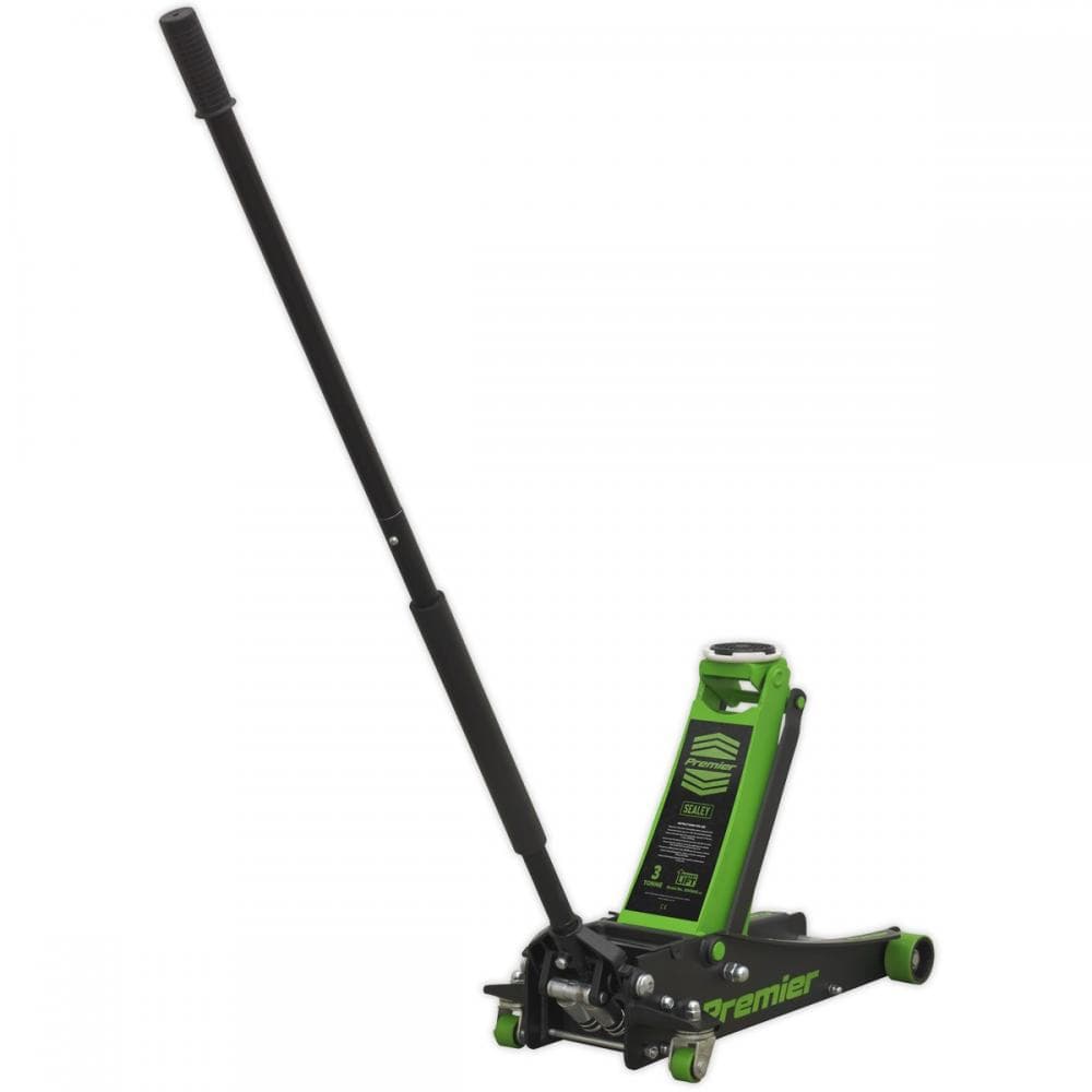 Sealey 3040AG Trolley Jack 3 Tonne Low Profile Rocket Lift Green