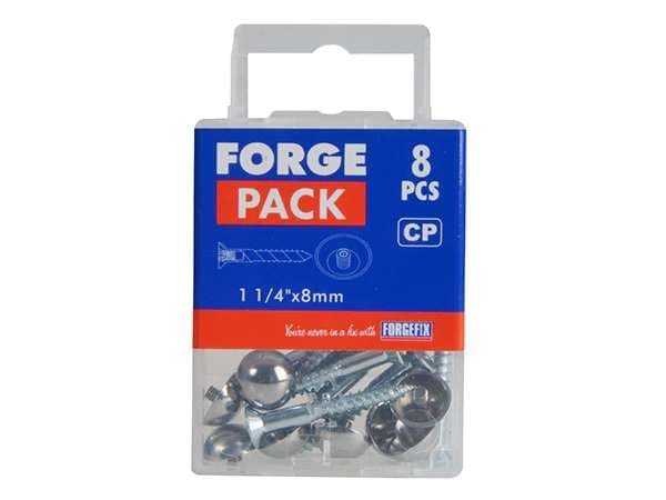 Forgepack FPMS1148 Mirror Screw - Zinc Plated - Forgepack 1 1/4in X 8 (Pack Of 8)