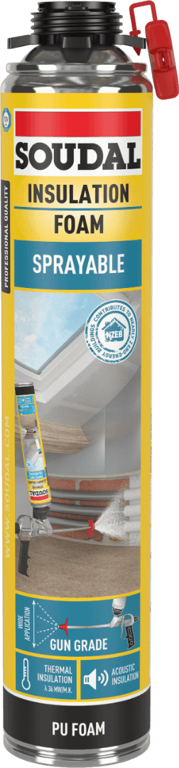 Soudal Sprayable Insulation Foam Gun Grade White 700Ml 155780