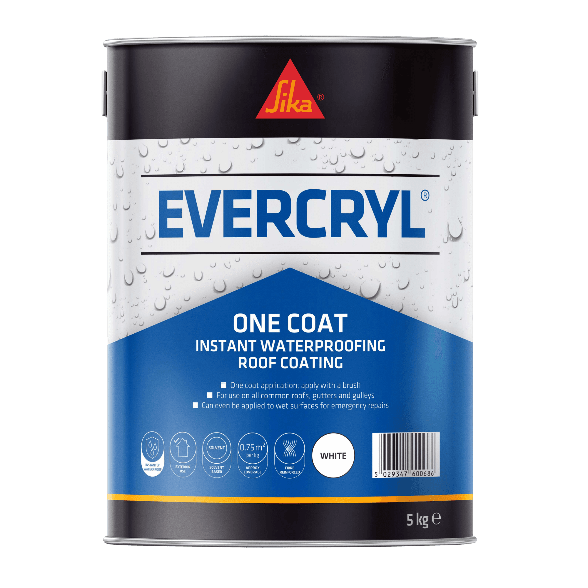 Sika Evercryl One Coat Roof Repair Compound white 5 KG