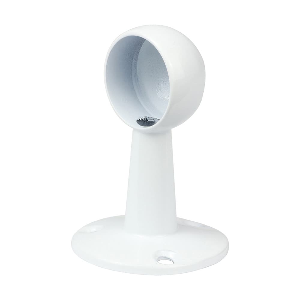 Timco 204155 End Bracket - For Round Tube - White 25Mm Bag 2