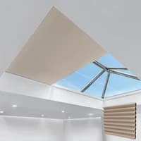 newblinds.co.uk Latte Blackout Electric Thermal Cellular Pleated Skylight Blinds Cellular