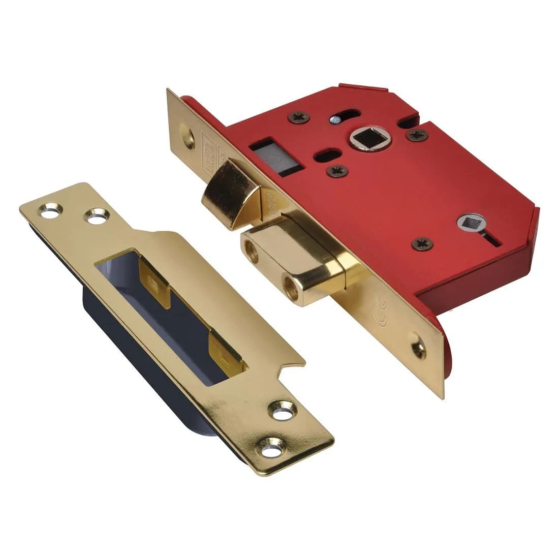 S.Bolt B.Room Lock Pb Case Visi 3 Inch