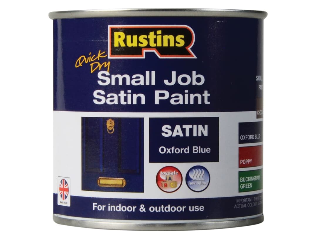 Rustins Quick Dry Small Job Satin Paint Oxford Blue 250ml SPOBW250