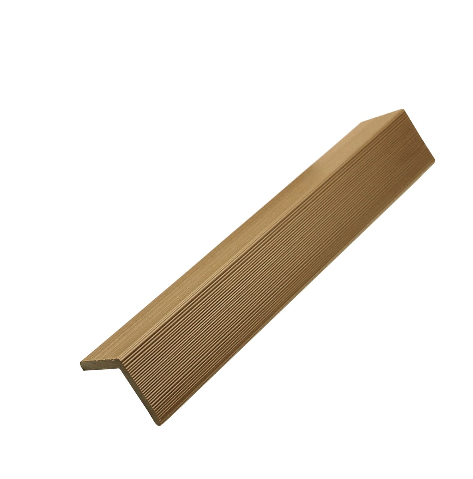 Standard Slatted Composite Cladding Angle Trim - 50mm x 3.6mtr Teak Edge Seal