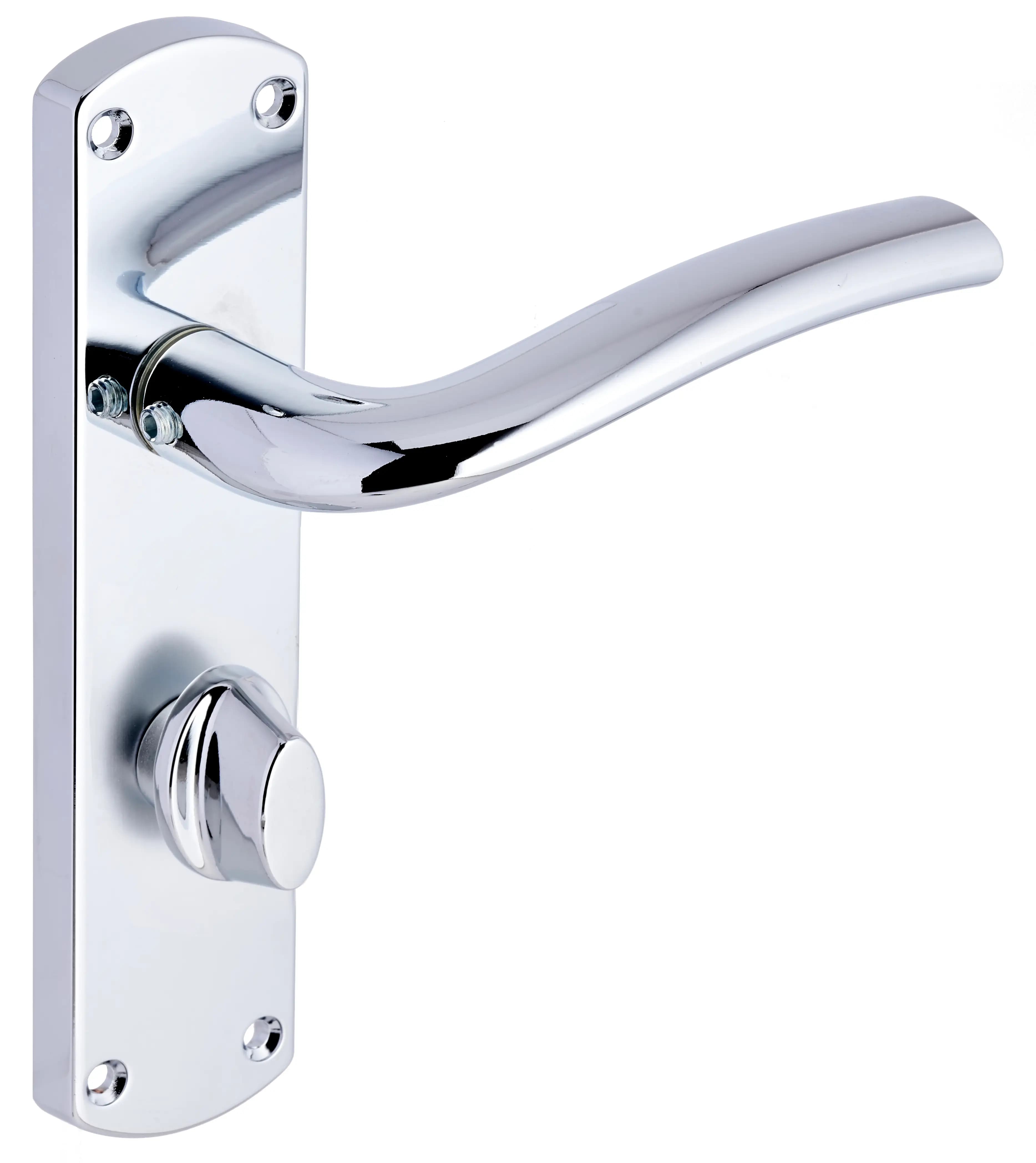Goodrich Lever Bathroom Door Handle - Polished Chrome - FD30 / FD60 (Timber) - One Pair