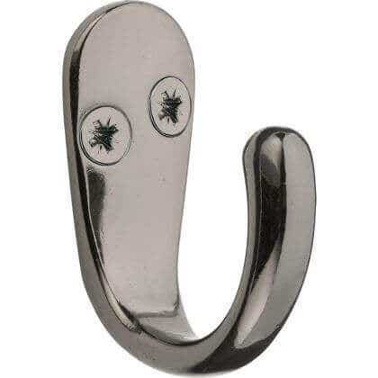 One Prong Single Robe Hook - Black Nickel - Wall/Door Mountable - Decohooks