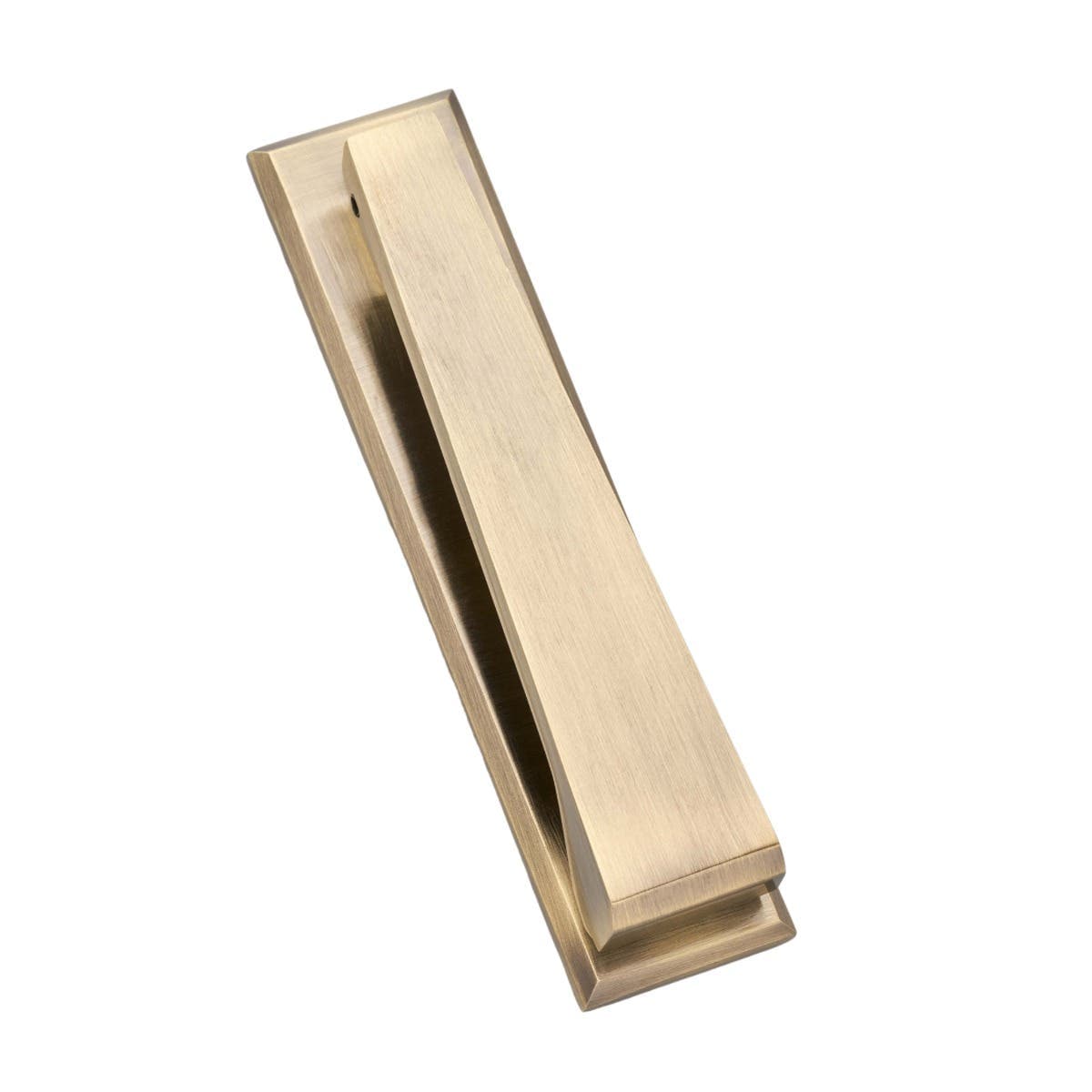 Contemporary Door Knocker - Antique Brass - 40 x 165mm - Hardware Solutions