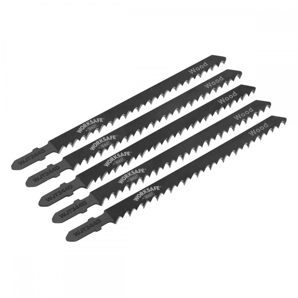Sealey WJT344D Jigsaw Blade Wood 105Mm 6Tpi - Pack Of 5