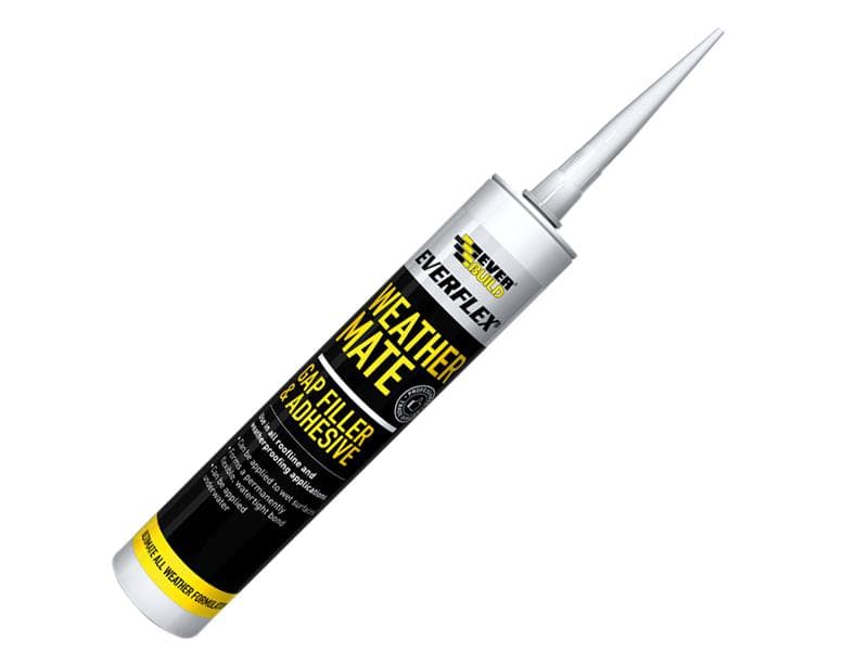 Everbuild Sika 489692 Weather Mate Multi-Use Gap Filler & Adhesive White 295Ml