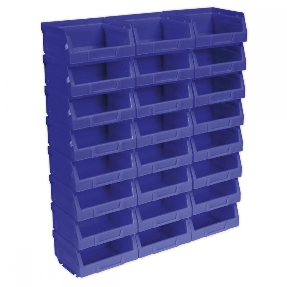 Sealey TPS124B Plastic Storage Bin 105 X 85 X 55Mm - Blue Pack Of 24