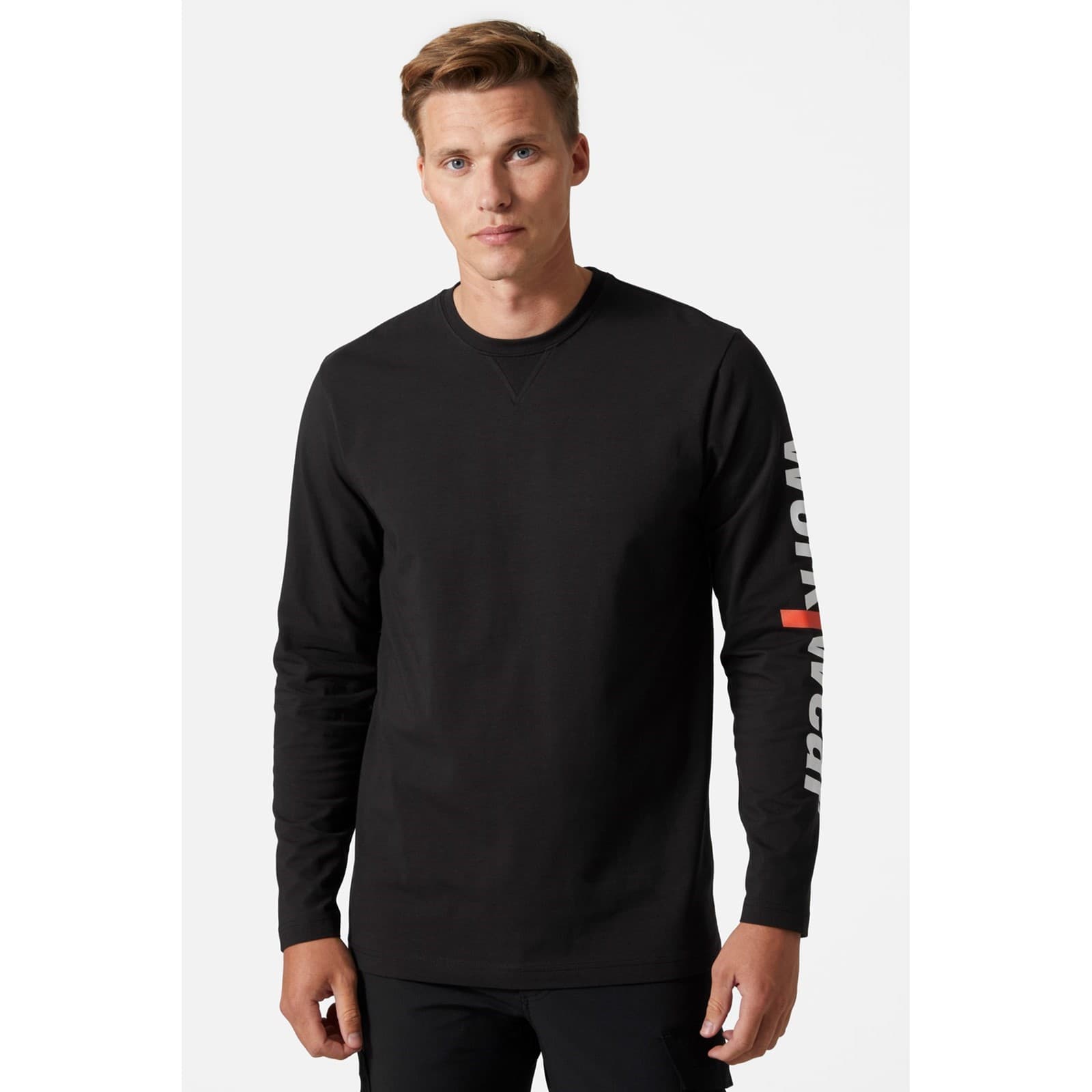 Helly Hansen Workwear Logo Longsleeve Size Sml Black 38566-71872-03