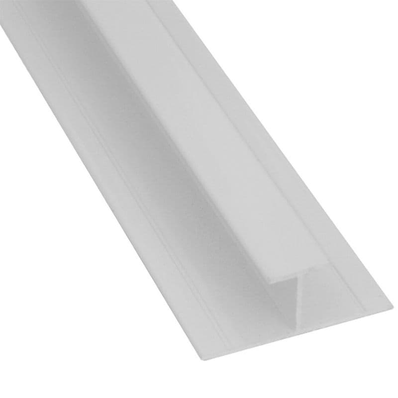 Laminate Wall Panel 10mm H Trim - 2420mm White