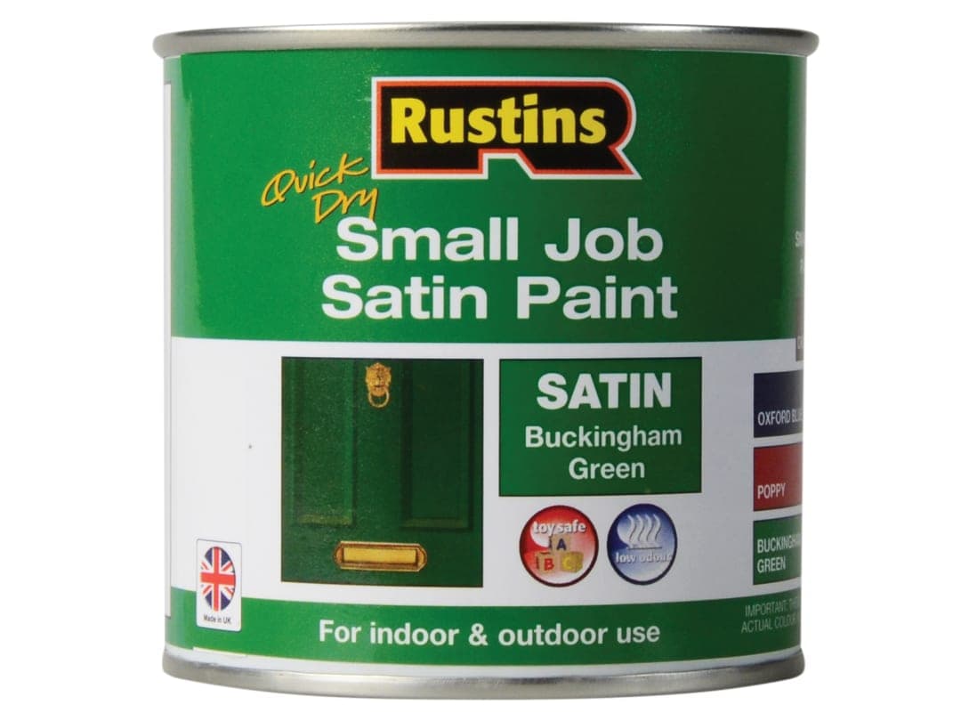 Rustins Quick Dry Small Job Satin Paint Buckingham Green 250ml SPBGW250