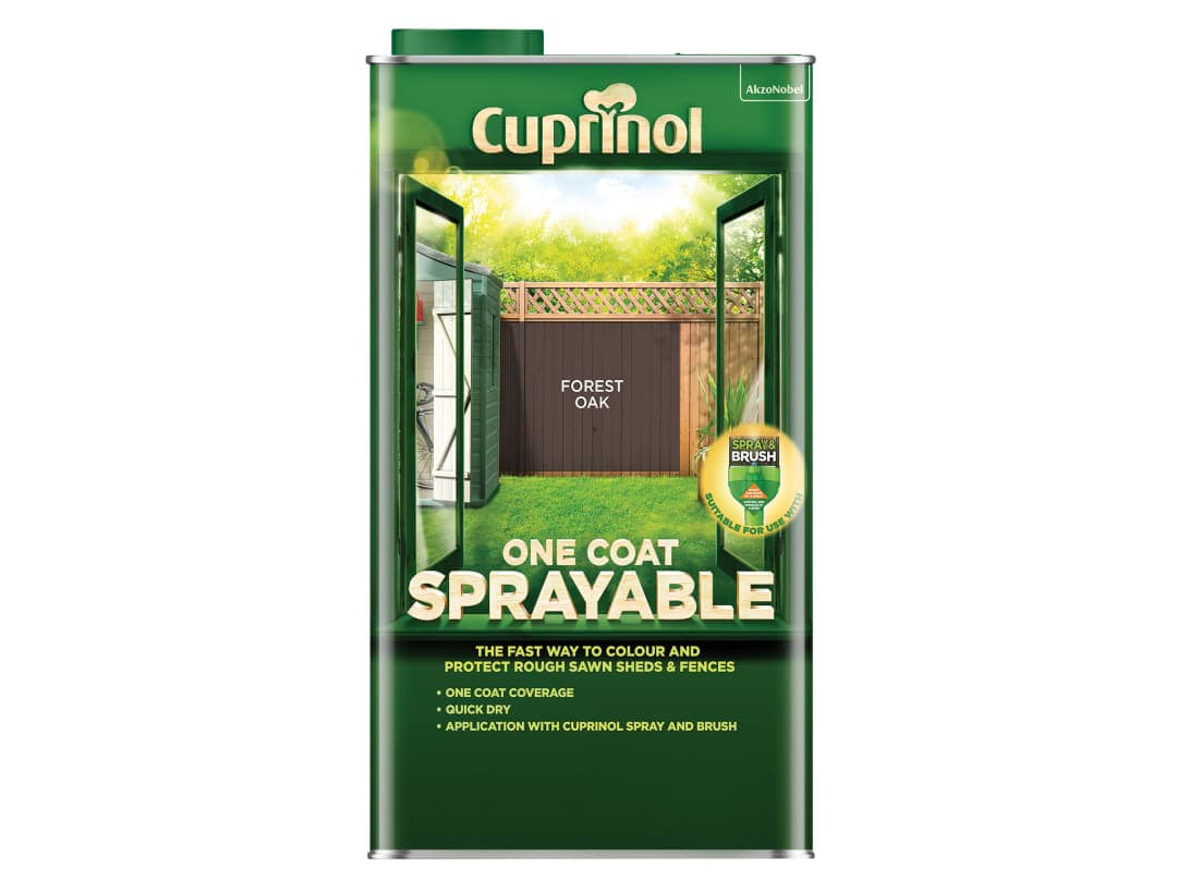 Cuprinol One Coat Sprayable Fence Treatment Forest Oak 5 litre 5355972
