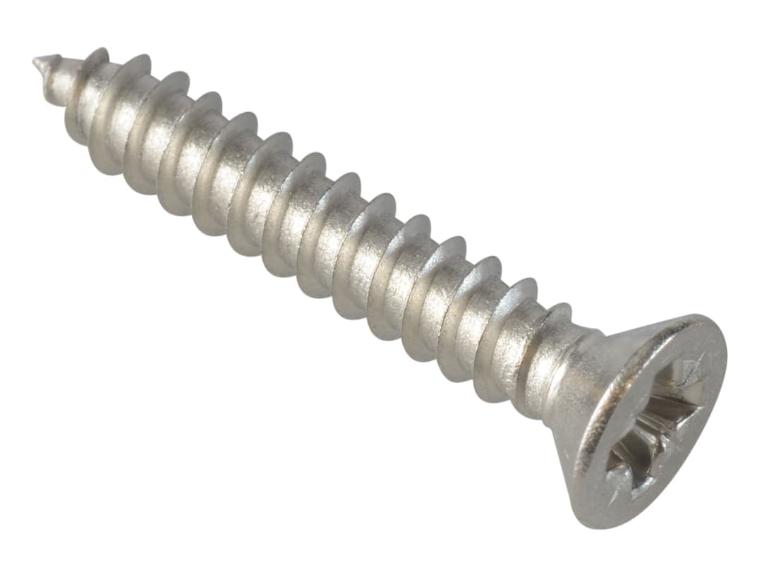 ForgeFix Self-Tapping Screw Pozi Compatible CSK A2 SS 3/4in x 8 ForgePack 30 FPSTCSK348SS