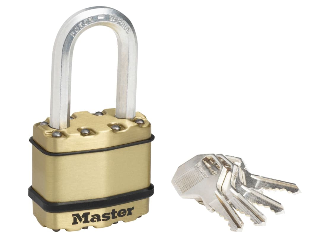 Master Lock Excell™ Brass Finish 45mm Padlock 4-Pin - 38mm Shackle M1BEURDLF