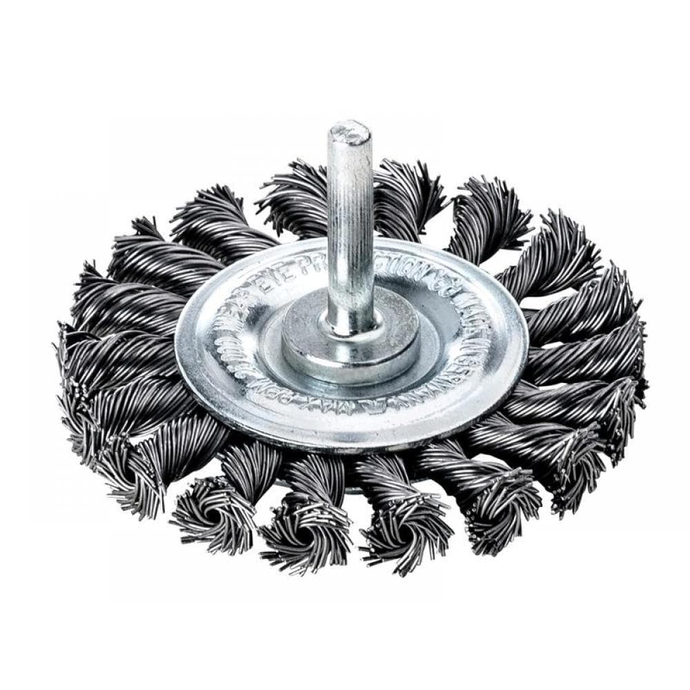 Lessmann 417.198.11 Knotted Wheel Brush With Shank 75 X 9Mm 0.50 Steel Wire