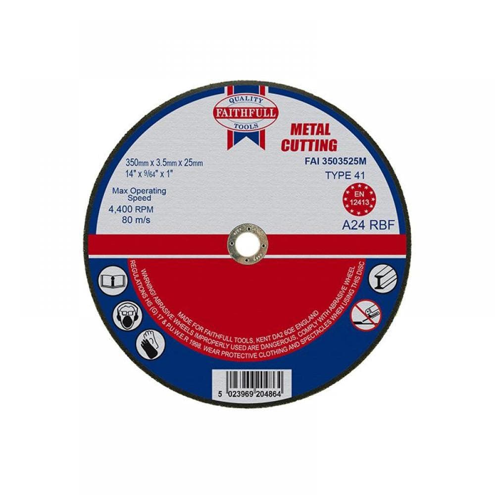 Faithfull Metal Cut Off Disc 355 X 3.5 X 25.4Mm