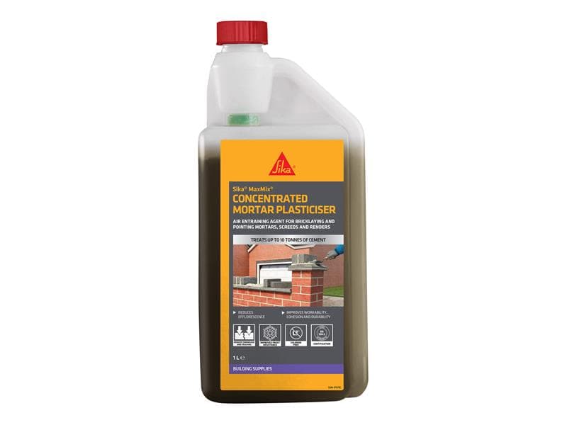 Everbuild Sika 880826 Maxmix Concentrated Mortar Plasticiser 1 Litre
