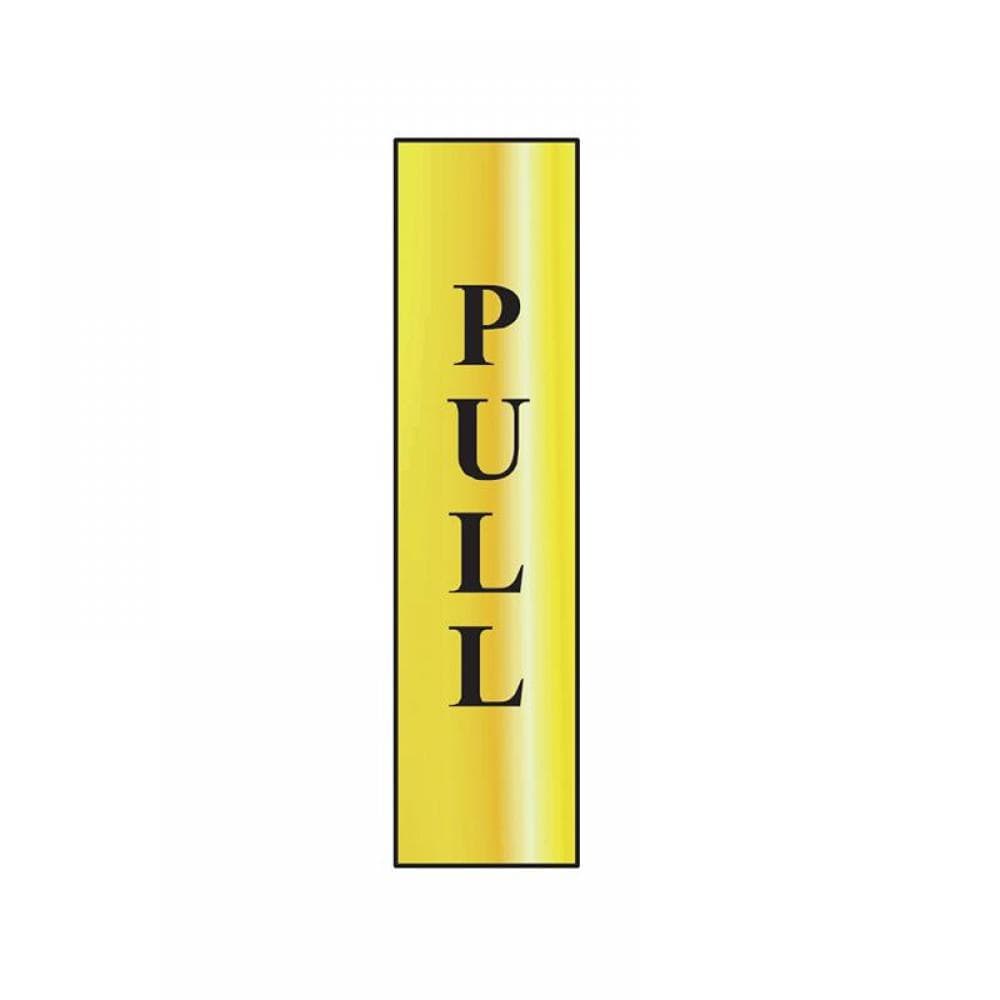 Scan 6034 Pull Vertical - Polished Brass Effect 50 X 200Mm