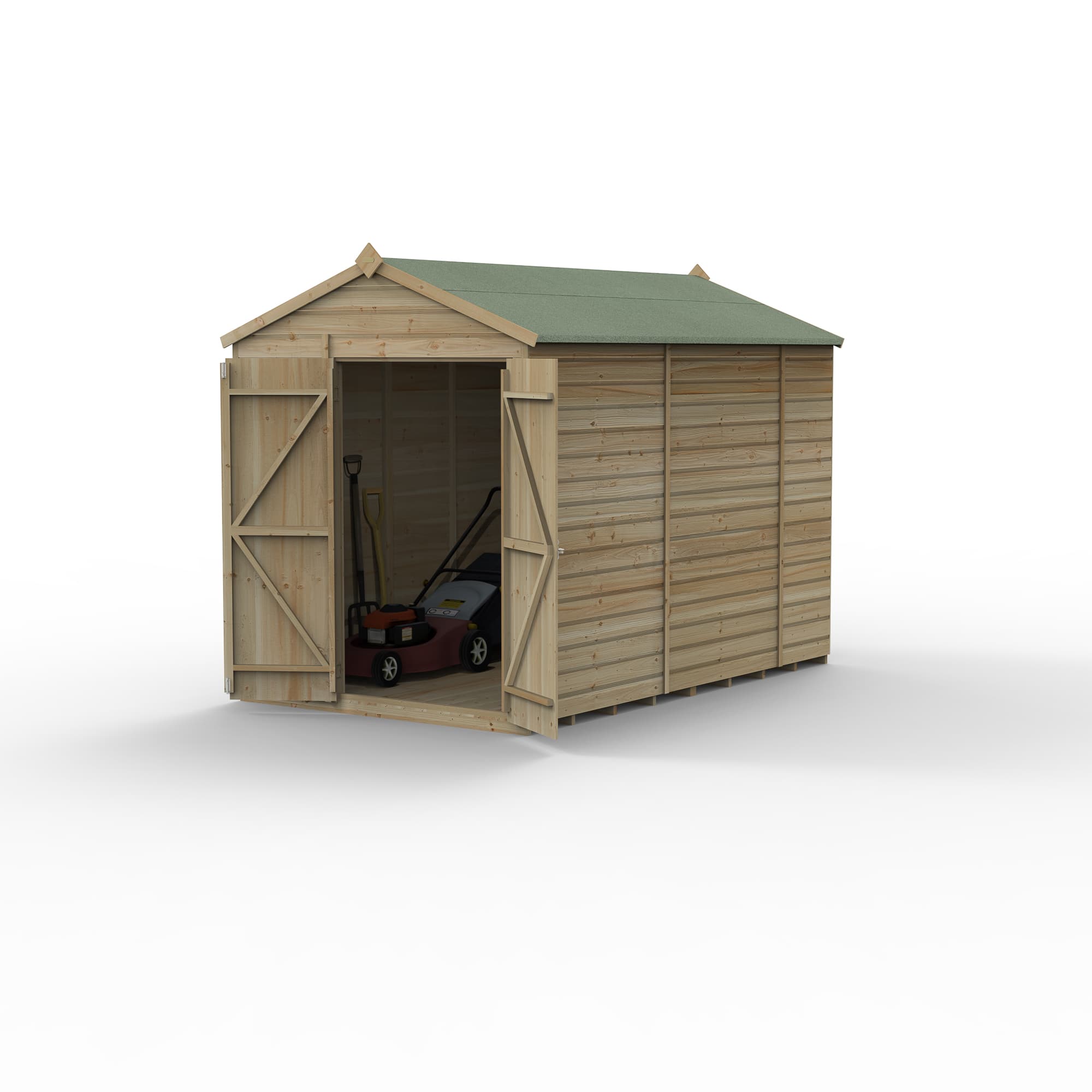 Beckwood 6x10 Apex Shed No Windows Double Door