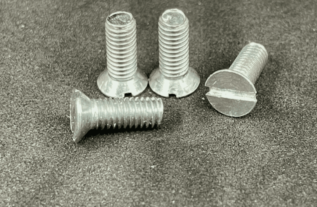 3/16BSF Slot Csk Machine Screw Steel Zinc Trivalent