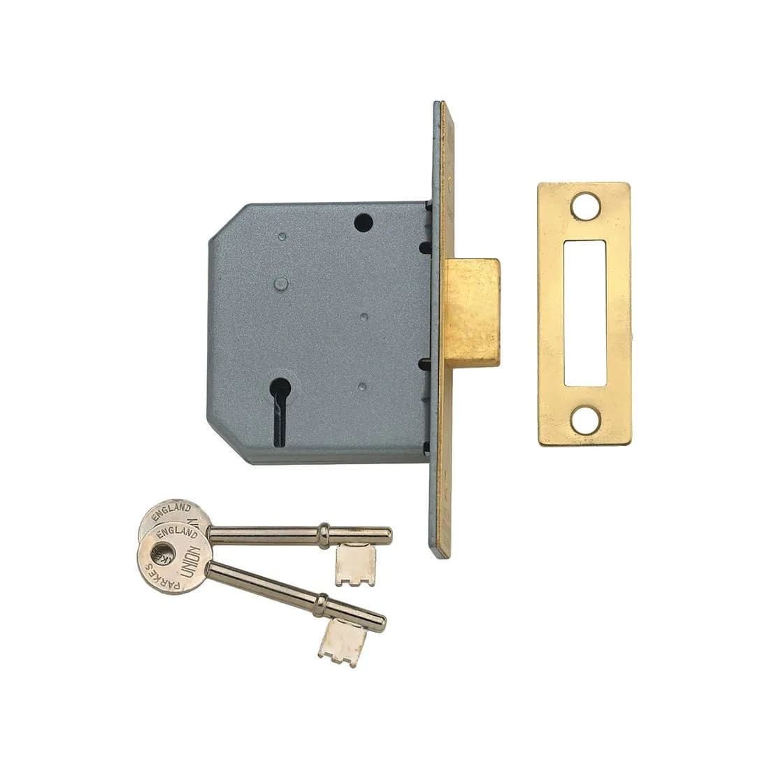Union 3 Lever Mortice Deadlock Y2177 Satin Chrome 63Mm