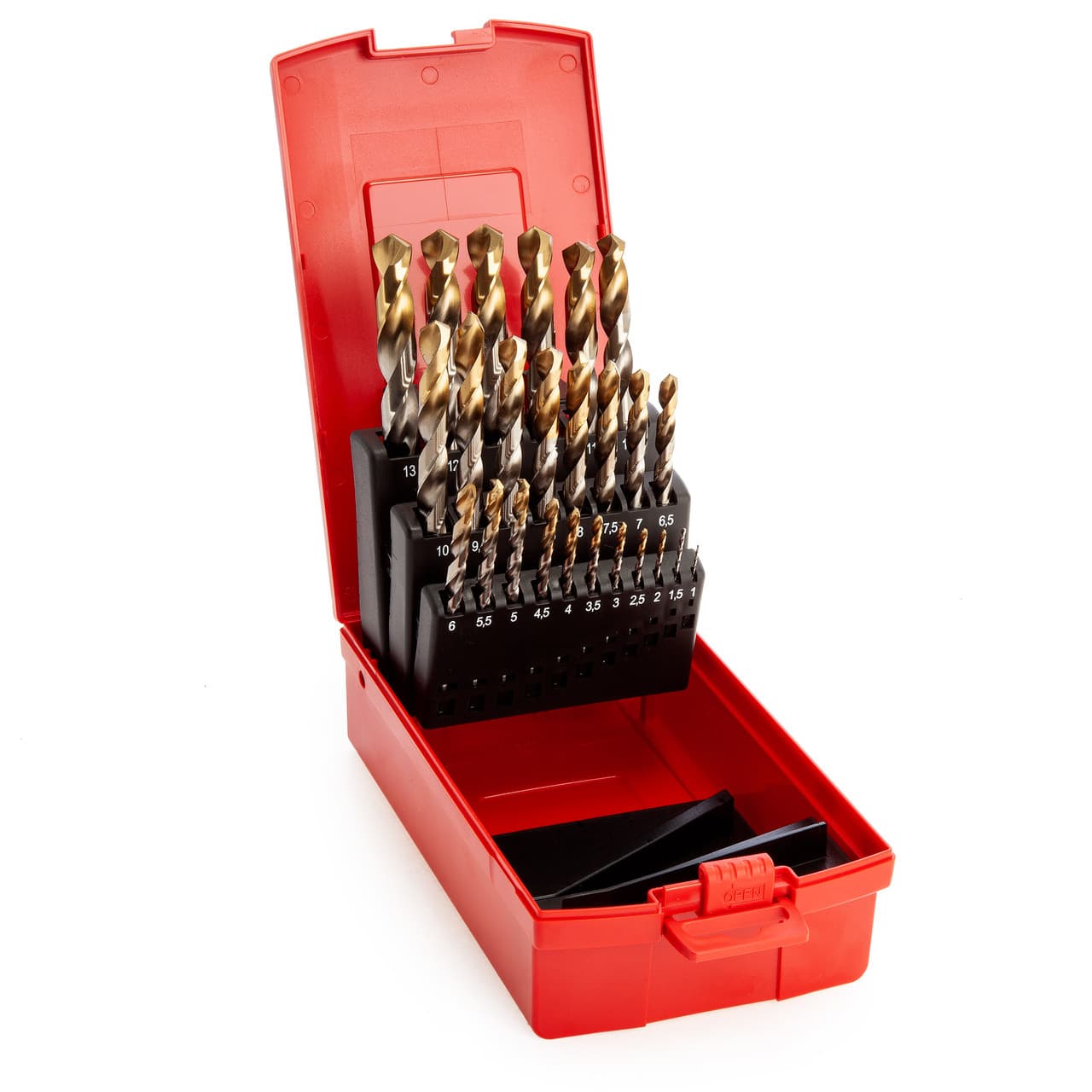 Dormer A095 Set 204 HSS TiN Coated Jobber Drill Set of 25 1.0-13.0 x 0.5mm A095204
