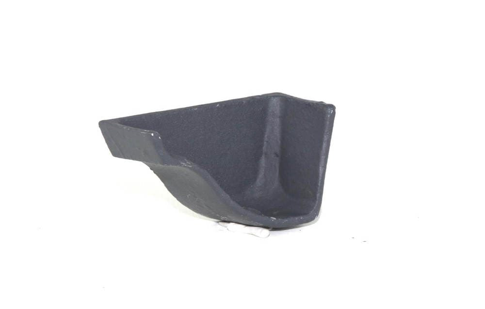 Cast Iron Ogee Gutter Left Hand Internal Stopend - 125mm Primed