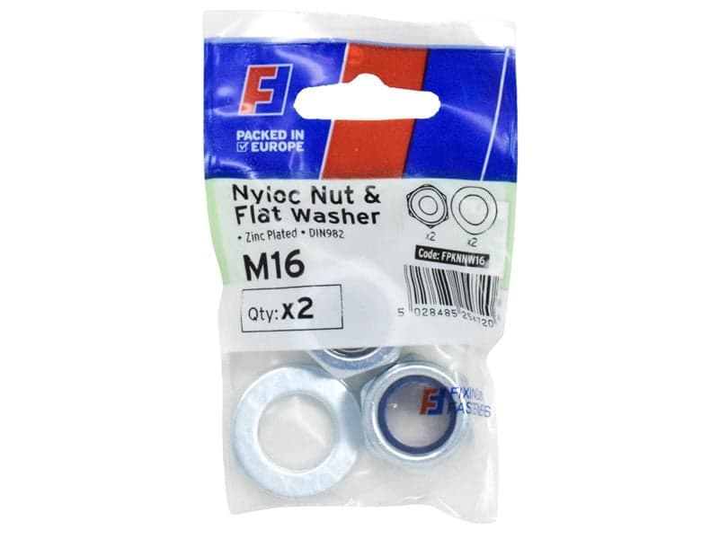 Forgefix Nyloc Nut & Washer M16 Forgepack 2 FPKNNW16