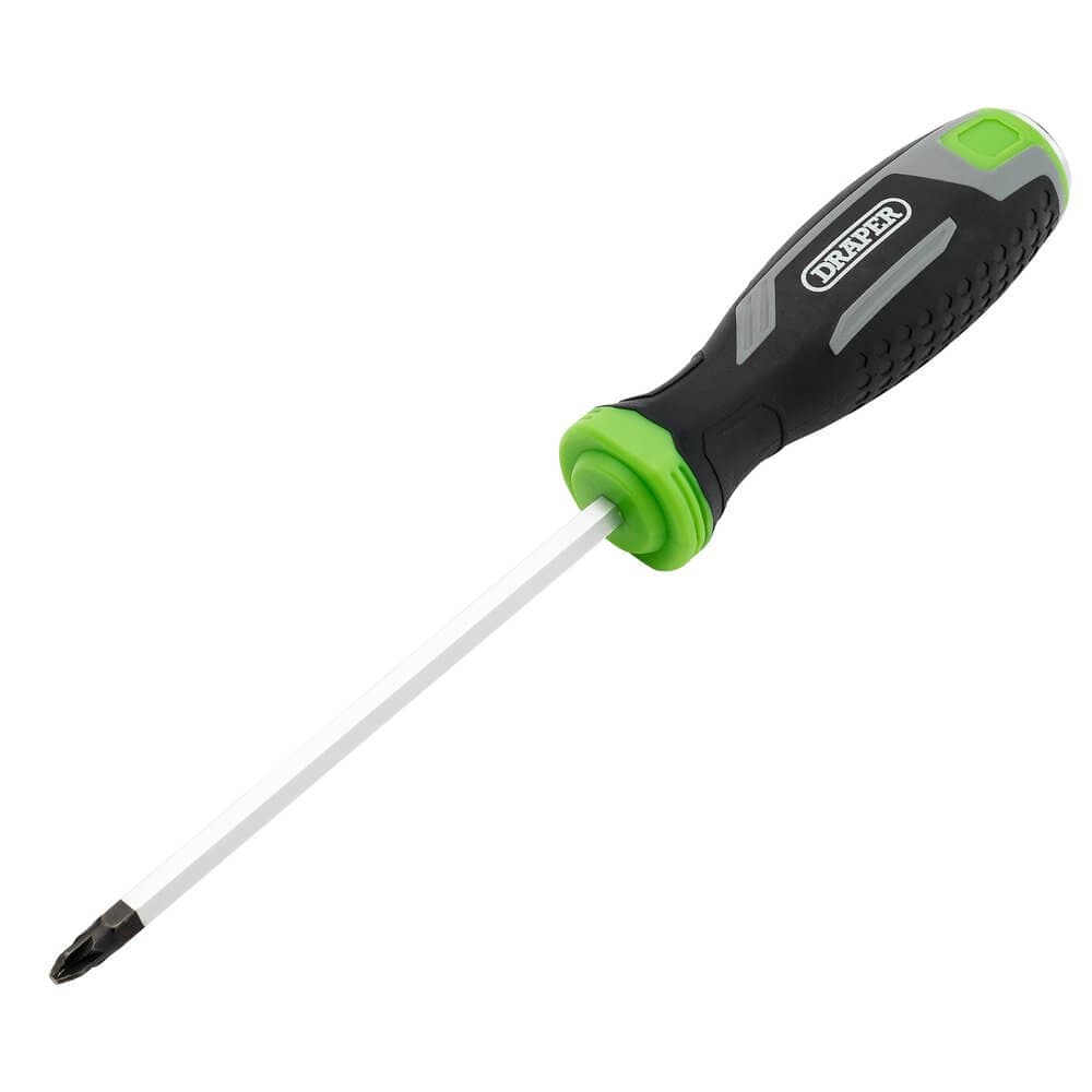 Draper Pound Thru Pozi Soft Grip Screwdriver Pz2 X 125Mm Pk 1 13452