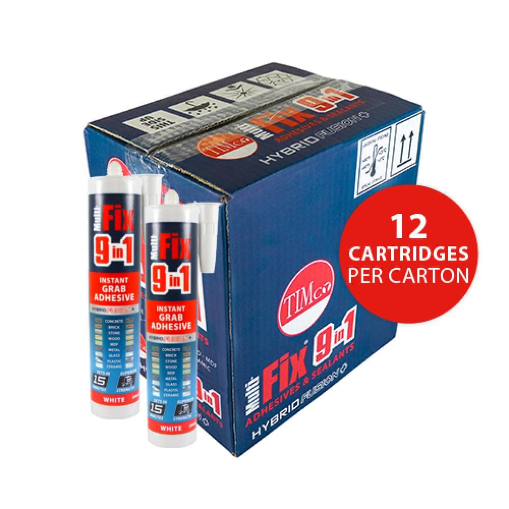Timco 247138 9 In 1 Instant Grab Adhesive - White 290Ml Cartridge 1