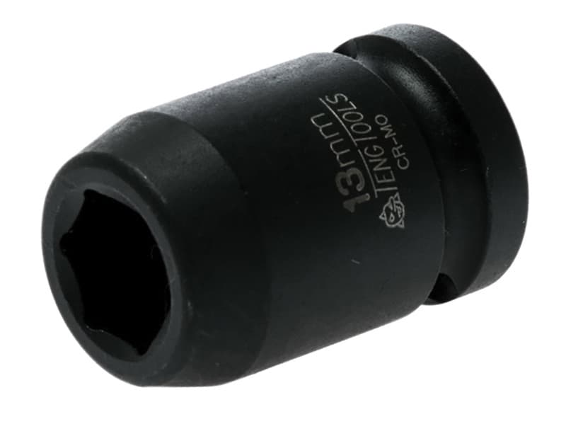 Teng 920513N Impact Socket Hexagon 6-Point 1/2In Drive 13Mm